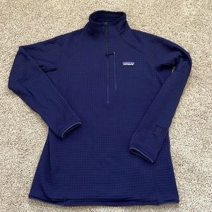 (EUC) Patagonia R1 quarter zip in navy (W Med)